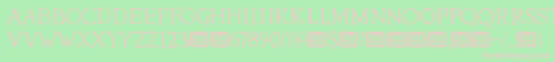 Fonte DkTraiectum – fontes rosa em um fundo verde