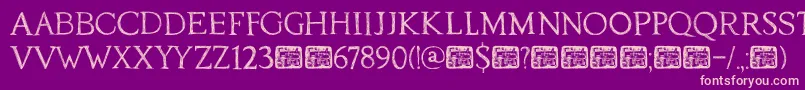 DkTraiectum Font – Pink Fonts on Purple Background