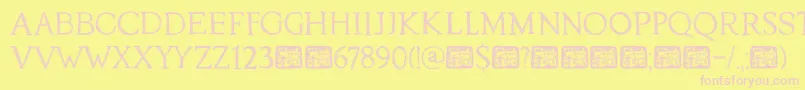 En savoir plus sur la police DkTraiectum Police DkTraiectum – polices roses sur fond jaune