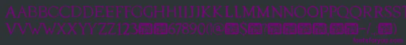 Шрифт DkTraiectum – фиолетовые шрифты на чёрном фоне