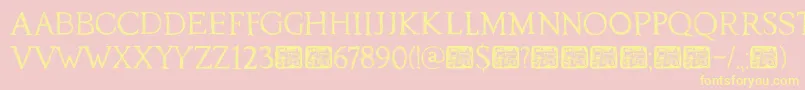 DkTraiectum Font – Yellow Fonts on Pink Background