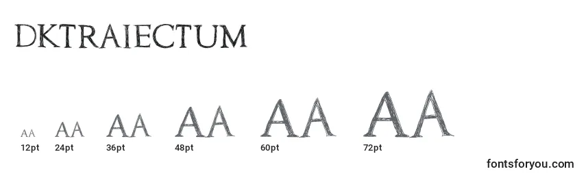 Größen der Schriftart DkTraiectum