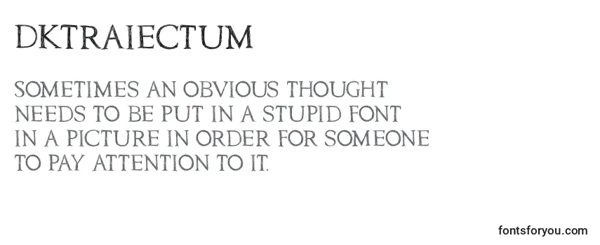 Review of the DkTraiectum Font