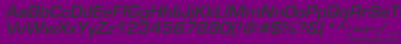 EuromodeBoldItalic Font – Black Fonts on Purple Background