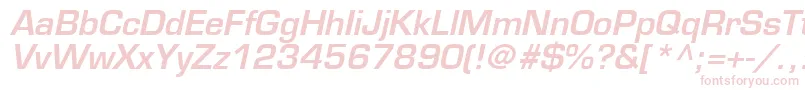 EuromodeBoldItalic Font – Pink Fonts on White Background