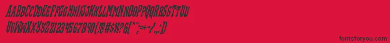 Blackgunkcondital Font – Black Fonts on Red Background