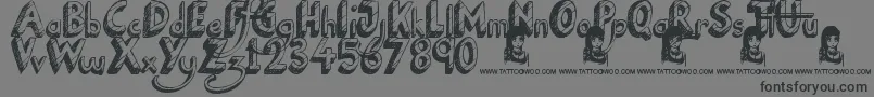 NationalCartoon Font – Black Fonts on Gray Background