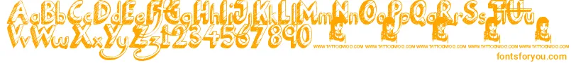 NationalCartoon Font – Orange Fonts on White Background