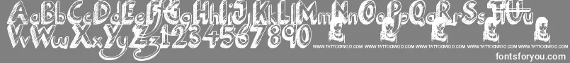 NationalCartoon Font – White Fonts on Gray Background