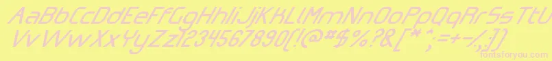 Omiczsl Font – Pink Fonts on Yellow Background