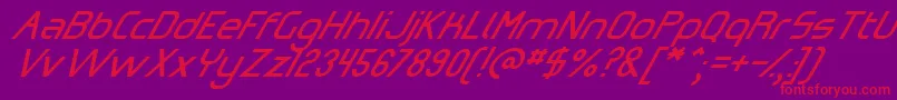 Omiczsl Font – Red Fonts on Purple Background