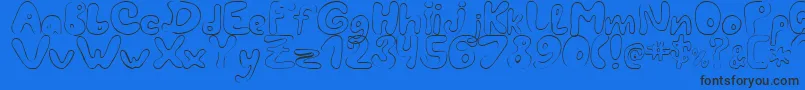 LcBlowzy Font – Black Fonts on Blue Background