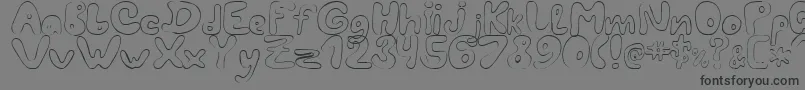 Шрифт LcBlowzy – чёрные шрифты на сером фоне