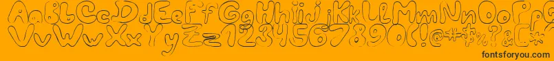 Шрифт LcBlowzy – чёрные шрифты на оранжевом фоне