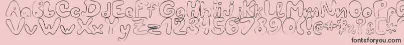 LcBlowzy-Schriftart – Schwarze Schriften auf rosa Hintergrund