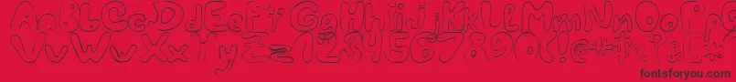 LcBlowzy Font – Black Fonts on Red Background