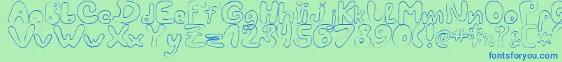 Шрифт LcBlowzy – синие шрифты на зелёном фоне