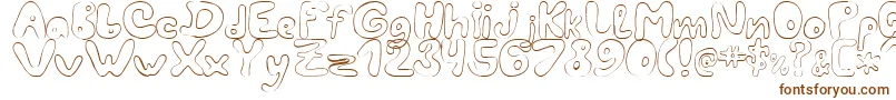 Шрифт LcBlowzy – коричневые шрифты на белом фоне