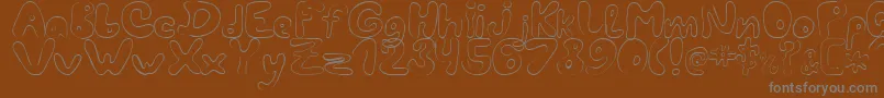 Шрифт LcBlowzy – серые шрифты на коричневом фоне