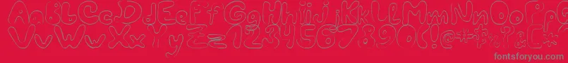 Шрифт LcBlowzy – серые шрифты на красном фоне