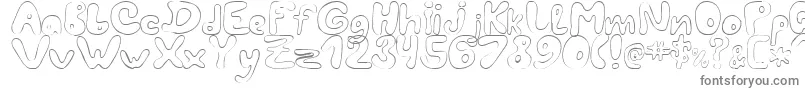 Шрифт LcBlowzy – серые шрифты на белом фоне