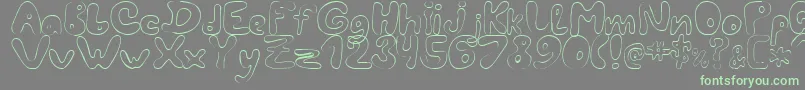 LcBlowzy-Schriftart – Grüne Schriften auf grauem Hintergrund