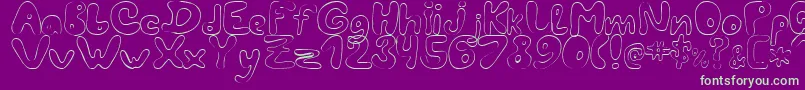 LcBlowzy Font – Green Fonts on Purple Background