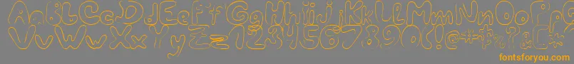 Шрифт LcBlowzy – оранжевые шрифты на сером фоне