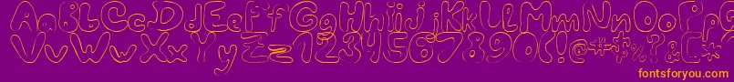 Шрифт LcBlowzy – оранжевые шрифты на фиолетовом фоне