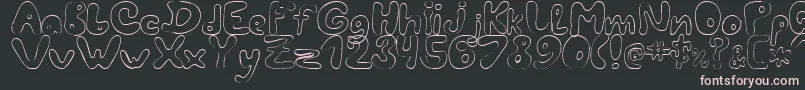 LcBlowzy-fontti – vaaleanpunaiset fontit mustalla taustalla