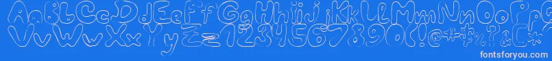 フォントLcBlowzy – ピンクの文字、青い背景