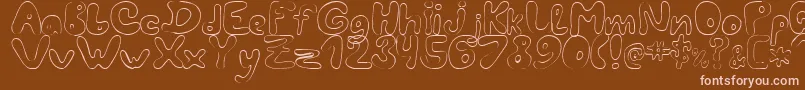Шрифт LcBlowzy – розовые шрифты на коричневом фоне