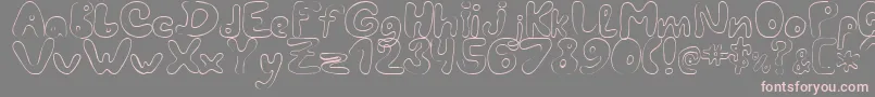 フォントLcBlowzy – 灰色の背景にピンクのフォント