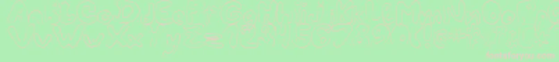 LcBlowzy Font – Pink Fonts on Green Background