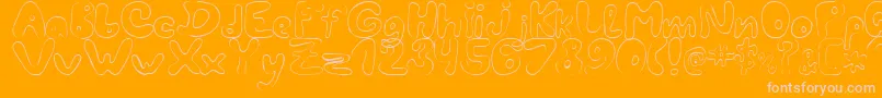 Шрифт LcBlowzy – розовые шрифты на оранжевом фоне