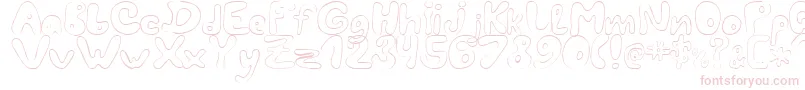 LcBlowzy-Schriftart – Rosa Schriften auf weißem Hintergrund