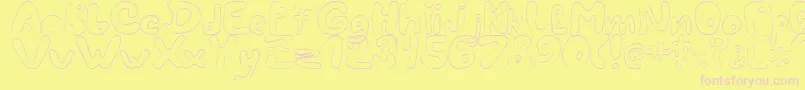 LcBlowzy Font – Pink Fonts on Yellow Background