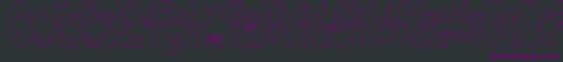 LcBlowzy-fontti – violetit fontit mustalla taustalla