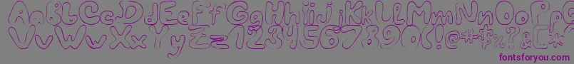 Шрифт LcBlowzy – фиолетовые шрифты на сером фоне