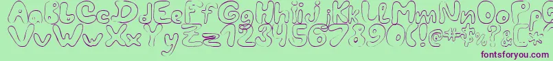 Шрифт LcBlowzy – фиолетовые шрифты на зелёном фоне