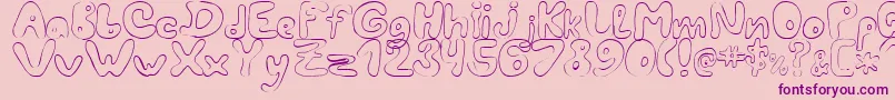 Шрифт LcBlowzy – фиолетовые шрифты на розовом фоне
