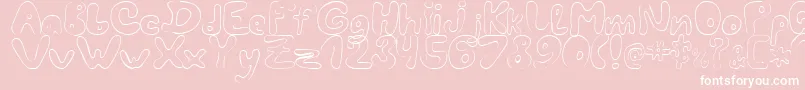 フォントLcBlowzy – ピンクの背景に白い文字