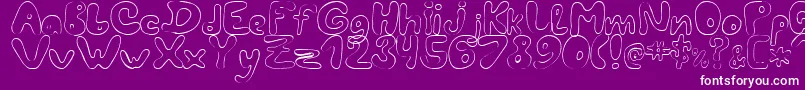 LcBlowzy Font – White Fonts on Purple Background