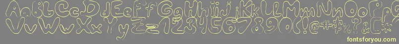 LcBlowzy-fontti – keltaiset fontit harmaalla taustalla
