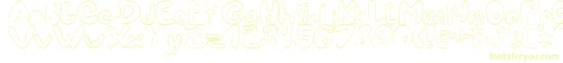 LcBlowzy Font – Yellow Fonts on White Background