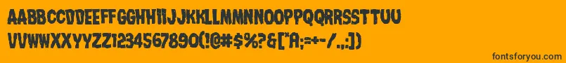 Nightmarealley-Schriftart – Schwarze Schriften auf orangefarbenem Hintergrund