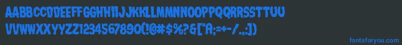 Nightmarealley Font – Blue Fonts on Black Background