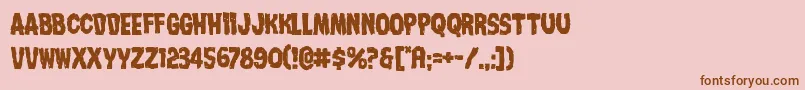 Nightmarealley Font – Brown Fonts on Pink Background