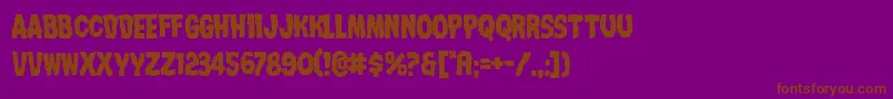 Nightmarealley Font – Brown Fonts on Purple Background