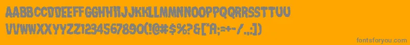 フォントNightmarealley – オレンジの背景に灰色の文字